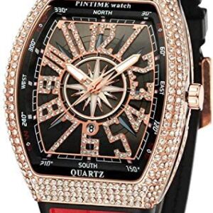Mens Skull Big Face Watch...